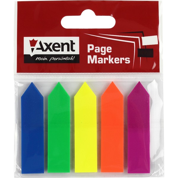 Стикеры-закладки Axent 12х50мм стрелка неоновая 125 шт (12) (240) 2440-02