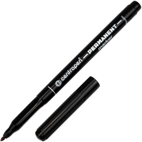 Маркер Centropen Permanent 2536 1мм чорний (12) (240) 2536