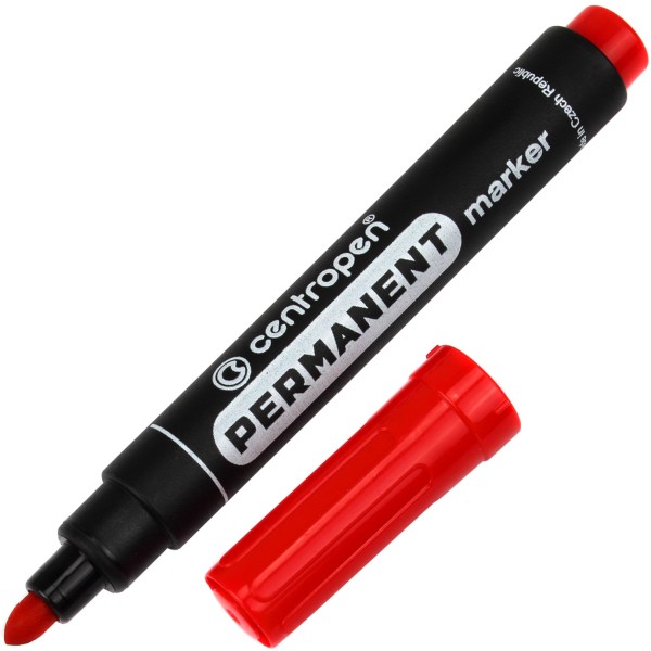 Маркер Centropen Permanent 2,5мм червоний (10) (1000) 8566/02