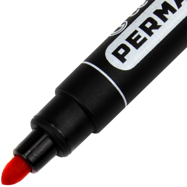 Маркер Centropen Permanent 2,5мм червоний (10) (1000) 8566/02
