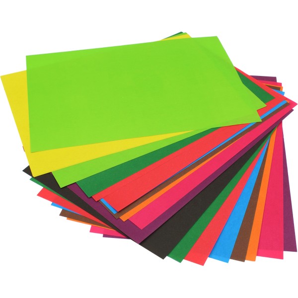 Бумага цветная А4 20 листов Тетрада (20) (50)