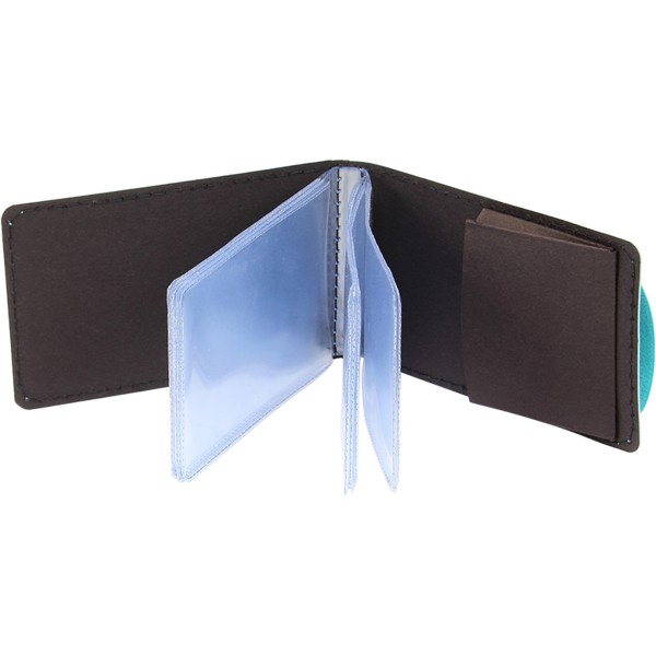 Візитниця на 20 візиток Optima Vivella кишенькова на резинці бірюзова O51615-21 