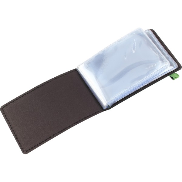 Візитниця на 20 візиток Optima Vivella кишенькова на резинці зелена O51615-04