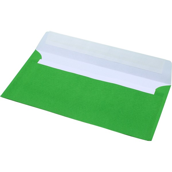 Конверт поштовий Е65/DL (0+0) самосклеювальний із силіконовою стрічкою зелений (100) (500) (1000) 2240з