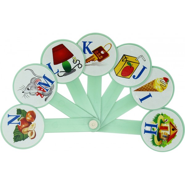 Віяло букв англійський алфавіт з картинками Синтез