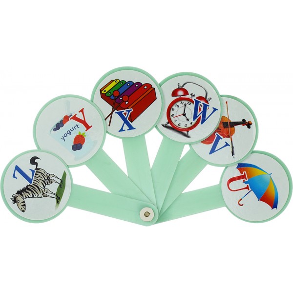 Віяло букв англійський алфавіт з картинками Синтез