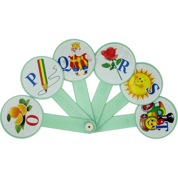 Віяло букв англійський алфавіт з картинками Синтез