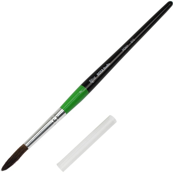 Пензлик художній поні круглий 7 Rosa Studio коротка ручка 612/18661207