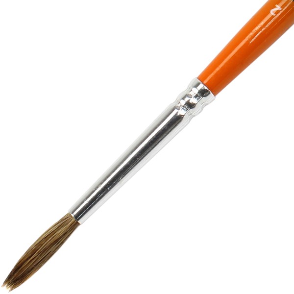 Кисточка художественная колонок круглая 2 Rosa Start короткая ручка 311/18631102