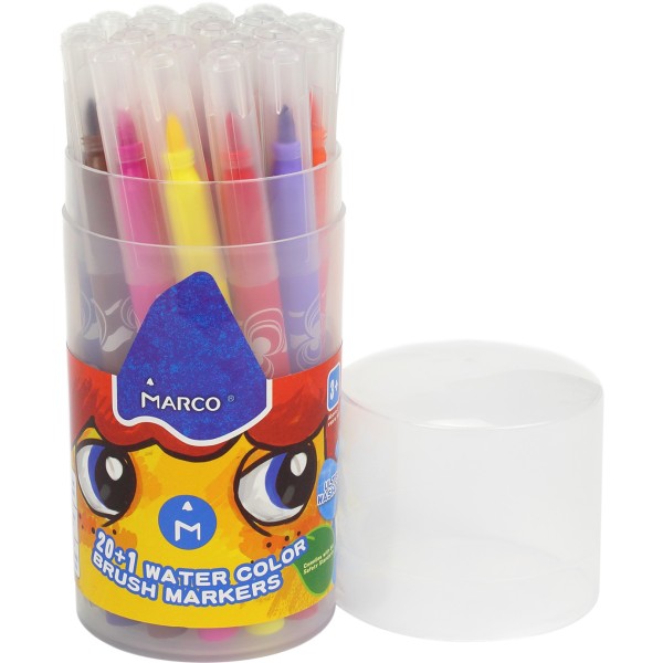 Фломастери-пензлики Marco 21 колір в тубі (4) (48) 1633-21P/0515