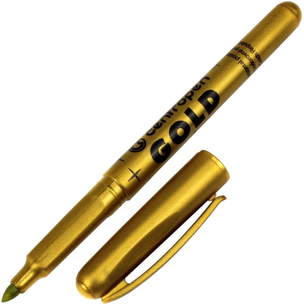 Маркер Centropen Gold 1,5-3мм золотистый (10) 2690