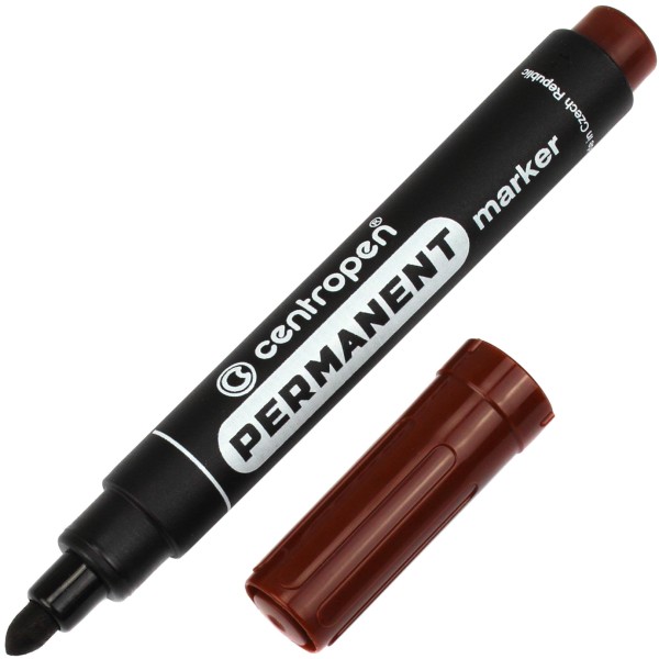 Маркер Centropen Permanent 2,5 мм коричневый (10) (1000) 8566 / 07