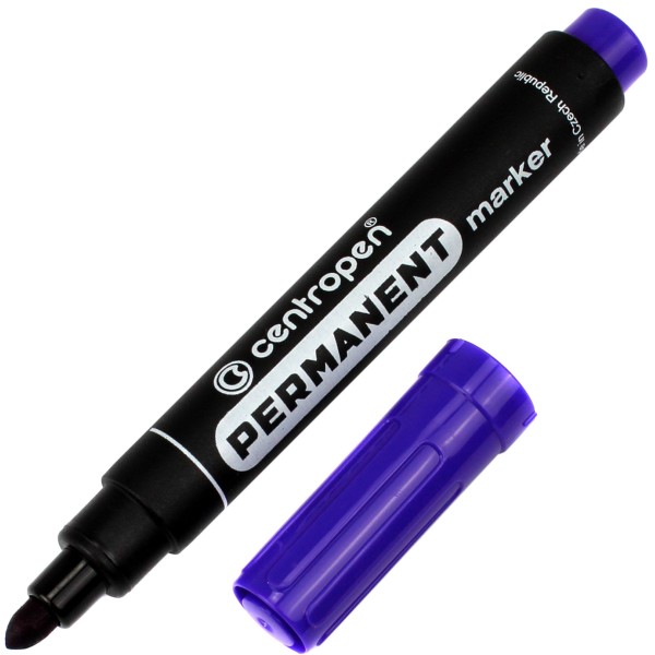 Маркер Centropen Permanent 2,5 мм фіолетовий (10) (1000) 8566/08