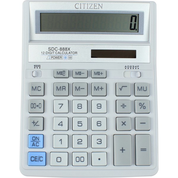 Калькулятор Citizen 12-розрядний білий SDC-888XWH 