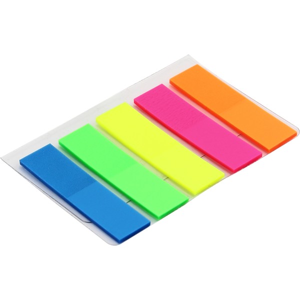 Стікери-закладки Economix 5 неонових кольорів 125 шт (20) (40) Е20945