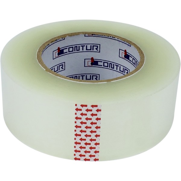 Стрічка клейка пакувальна Contur 48ммх225мх45мкм прозора (пиле, волого, морозостійка) (6) (24)