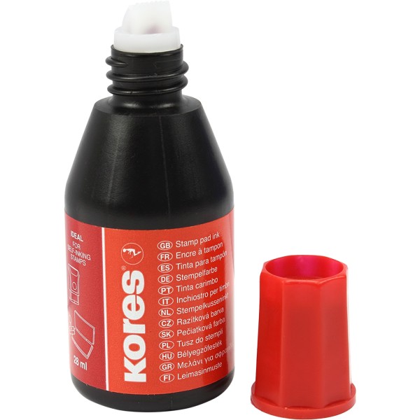 Штемпельна фарба Kores 28мл червона (10) K71328 