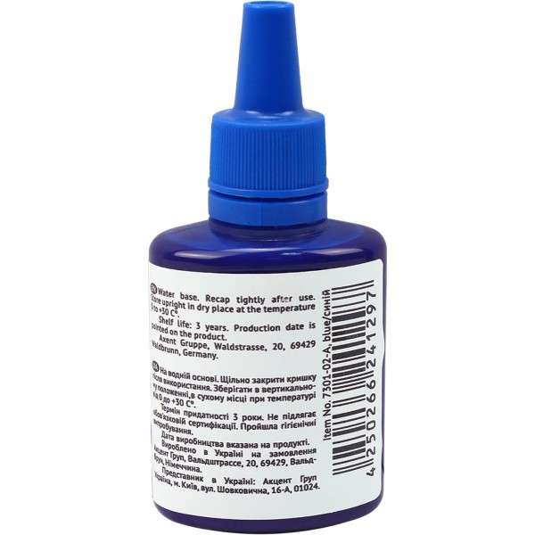 Штемпельна фарба Axent 30мл синя (12) 7301-02-A