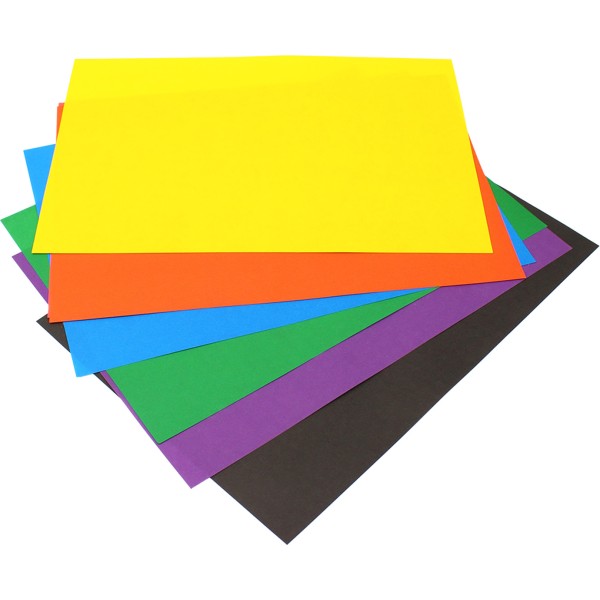 Набор цветной бумаги и картона А4 7 листов 7 цветов Апельсин НКУ-А4-4