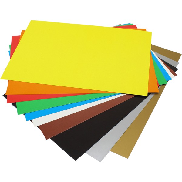 Картон кольоровий двосторонній А4 10 аркушів Рюкзачок (золото+срібло) ДКК-2