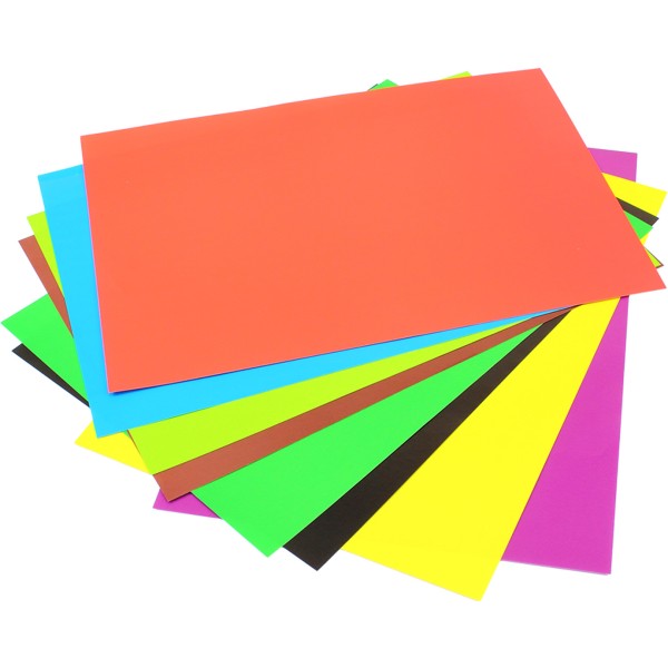 Набір кольорового картону і паперу А4 односторонній, 8+8 листів, глянсовий Преміум (20) КПК-А4-16/Апельсин /