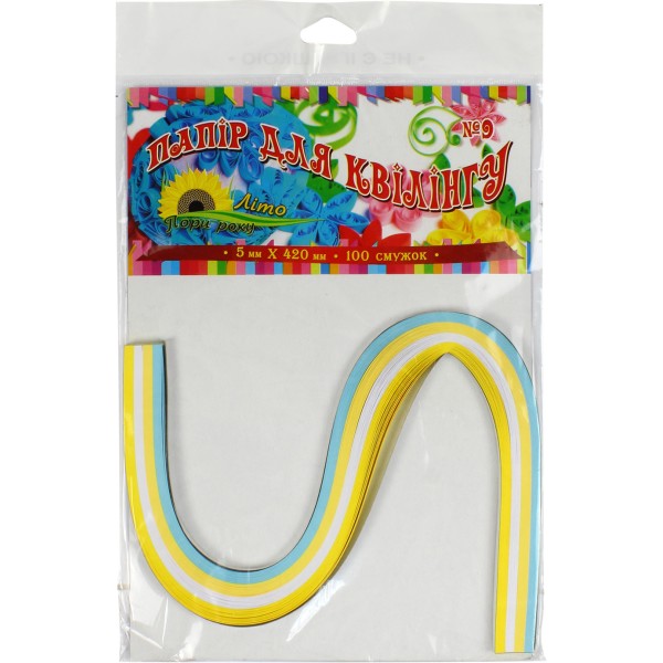 Папір для квілінгу 9 Літо Рюкзачок УП-59 5х420мм 4 кольори