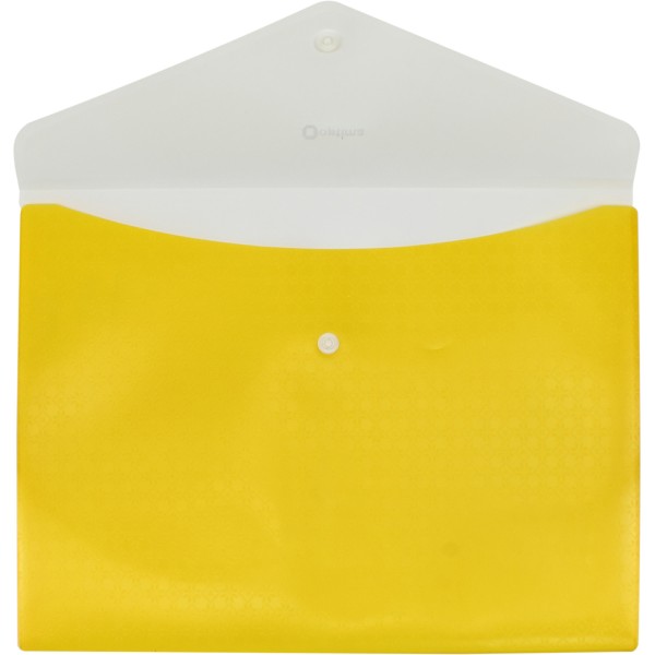 Папка-конверт Optima Вишиванка А4 пластикова 2 відділення на кнопці жовта (10) O35206-05 