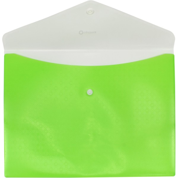 Папка-конверт Optima Вишиванка O35206-13 А4 пластикова 2 відділення на кнопці салатова