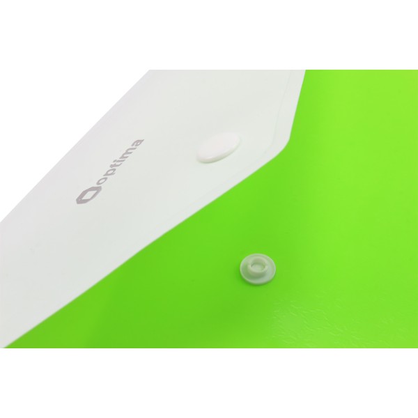 Папка-конверт Optima Вишиванка O35206-13 А4 пластикова 2 відділення на кнопці салатова