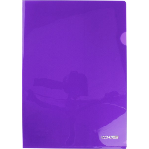 Папка-куточок Economix А4 щільна, фіолетова (10) E31153-12
