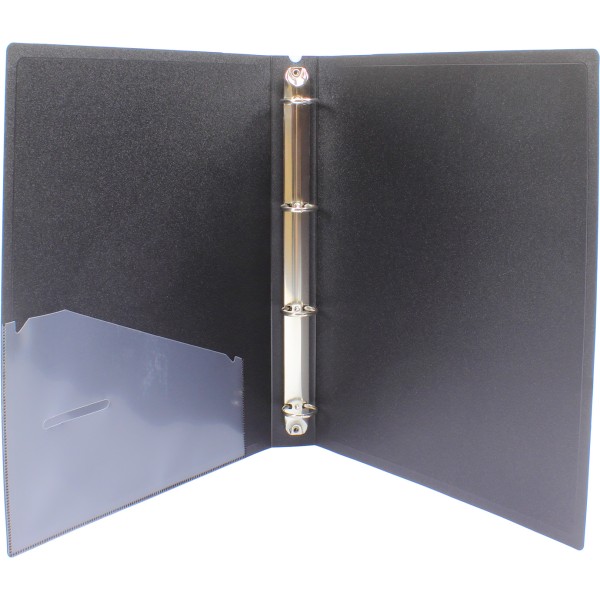 Папка на 4-х кільцях Economix А4 d-25мм чорна (1) (10) E30702-01