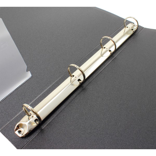 Папка на 4-х кільцях Economix А4 d-25мм чорна (1) (10) E30702-01