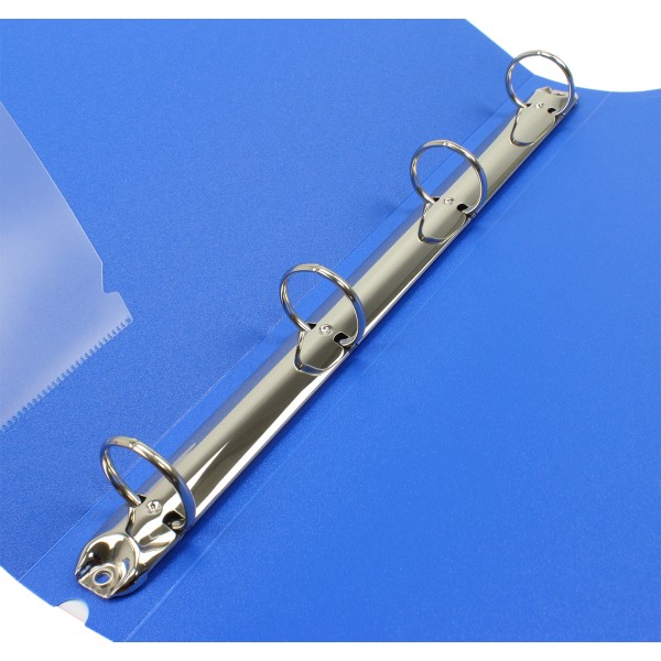 Папка на 4-х кільцях Economix А4 d-25мм синя (1) (10) E30702-02 