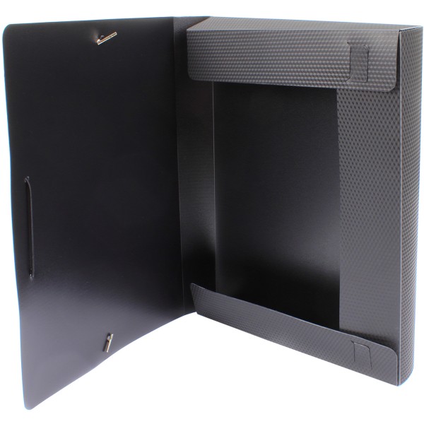 Папка-бокс Economix А4 40мм пластикова на резинці чорна (1) (20) E31402-01 