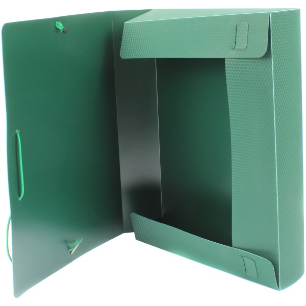 Папка-бокс Economix А4 60мм пластикова на резинці зелена (1) E31405-04 