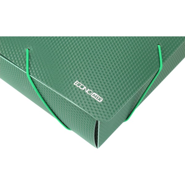 Папка-бокс Economix А4 60мм пластикова на резинці зелена (1) E31405-04 