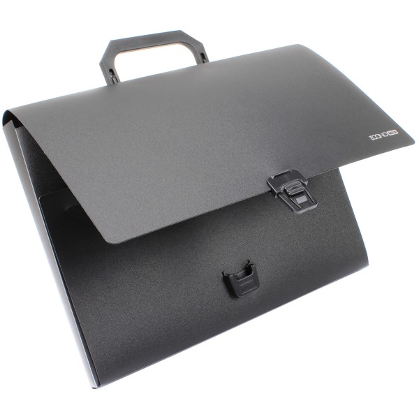 Портфель на застібці Economix А4 пластиковий чорний (1) (6) E31607-01 