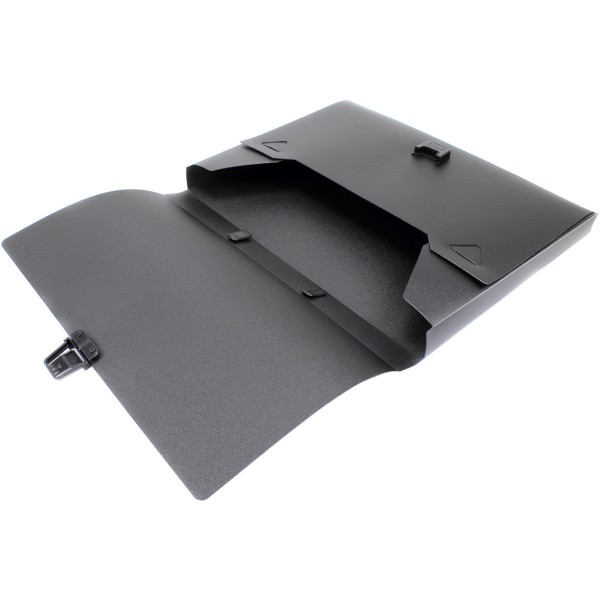 Портфель на застібці Economix А4 пластиковий чорний (1) (6) E31607-01 