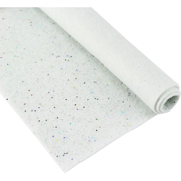 Фетр м'який Santi з глітером 21х30 см білий (10) 741455