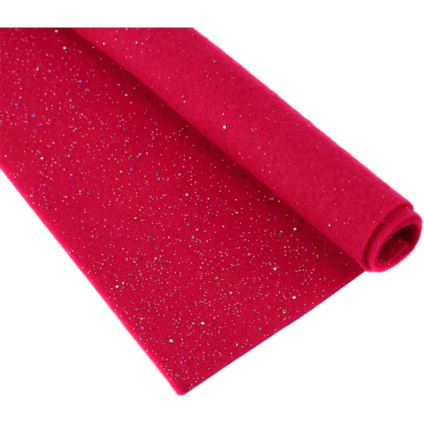 Фетр м'який з глітером Santi 21х30 см червоний (10) 741457