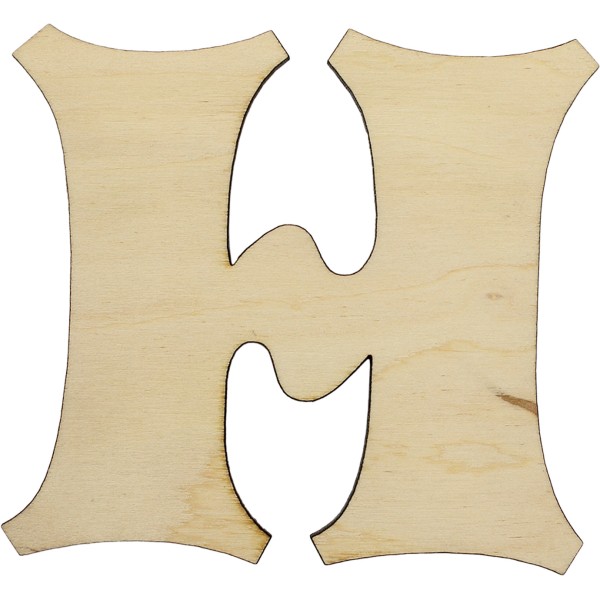 Заготовка фанера літера українська Н h10см (5)