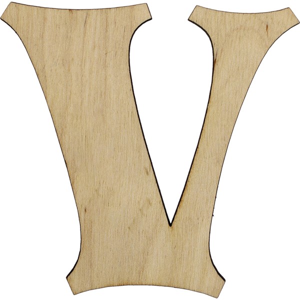 Заготовка фанера літера українська Ч h10см (5)