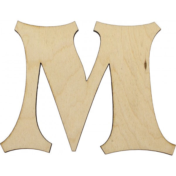 Заготовка фанера літера англійська M h10см (5)