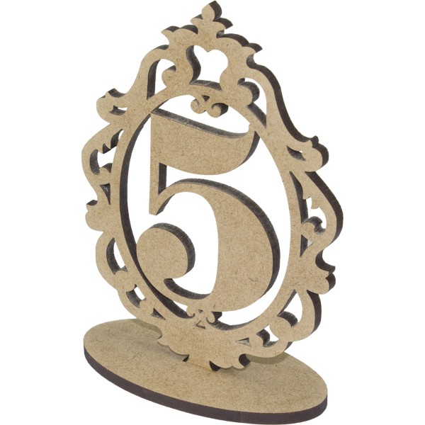 Заготовка з МДФ 5 мм номерки на стіл 5 15х11см