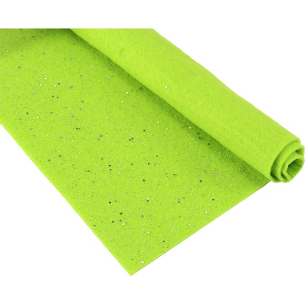 Фетр м'який з глітером Santi 21х30 см салатовий (10) 741812