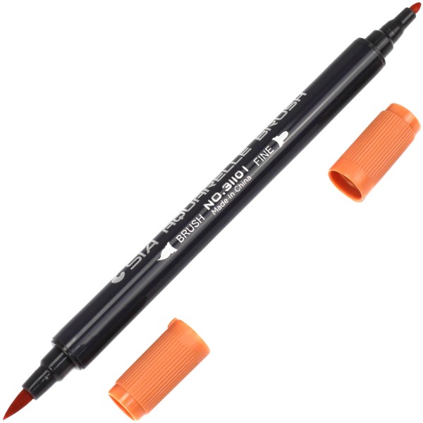 Маркер акварельний STA червоно-помаранчевий (6) 3110I-52