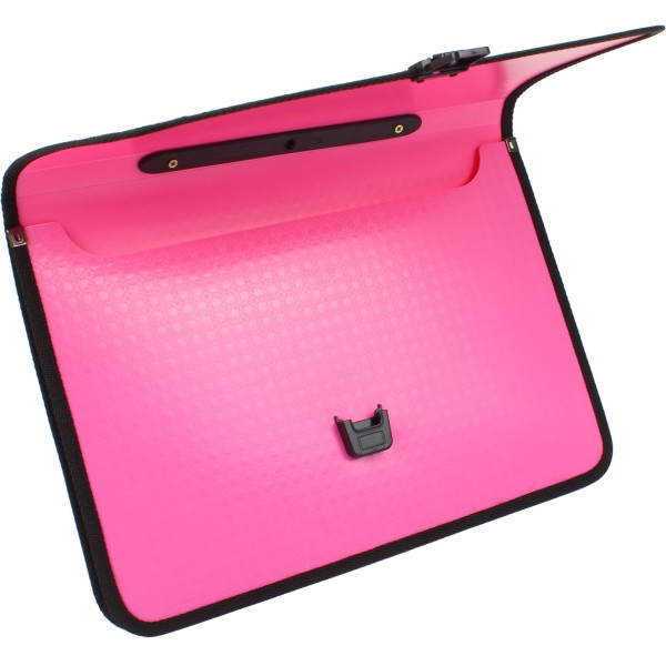 Портфель на застібці Economix Вишиванка пластиковий рожевий (1) (8) E31641-09 