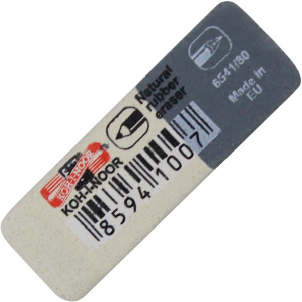 Гумка Koh-i-noor Sun Peart біло-сіра (84) (672) 6541/80