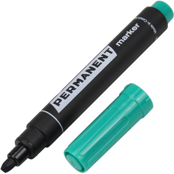 Маркер Centropen Permanent скошений 1-4,6мм зелений (10) (1000) 8576/04