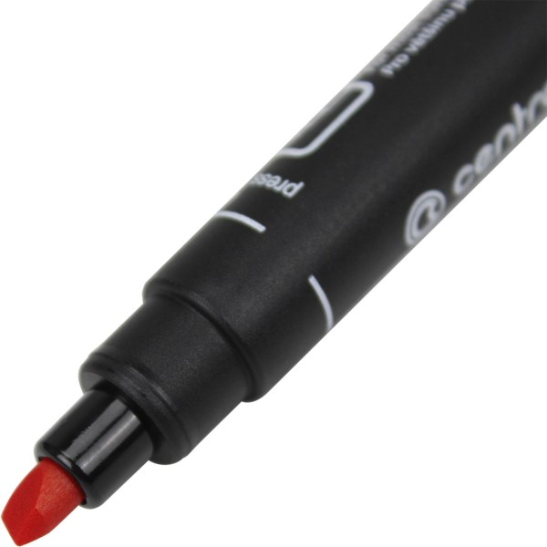 Маркер Centropen Permanent скошений 1-4,6мм червоний (10) (1000) 8576/02